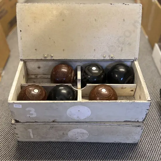 Two Incomplete Lawn Bowl Sets