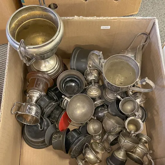 Small Box of Assorted Trophies