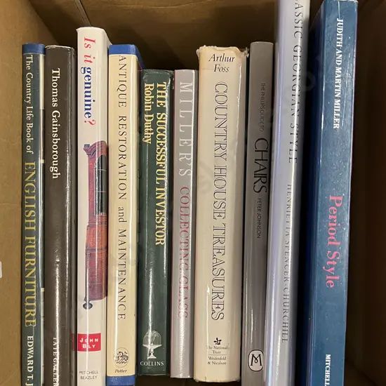 Small Box of Assorted Antique Reference Volumes