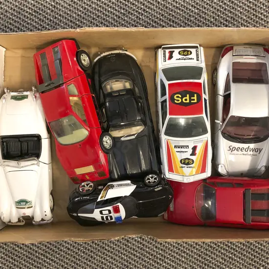 Small Box of Assorted Model Cars