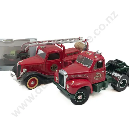 1960 Model B-61St Mack Tractor with Original Box Together with Two other Model Trucks