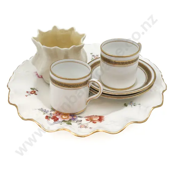 Small Quantity of Fancy China Including RCD Plate and Belleek Sugar Bowl