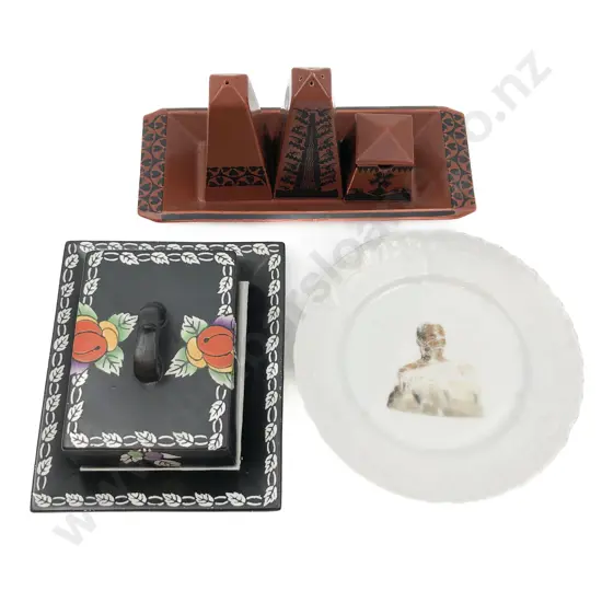 Shelley Butter Dish Together with Cruet Set Etc