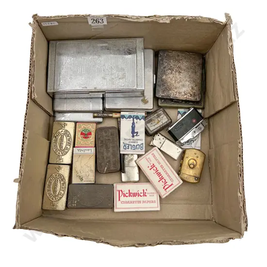 Box of Assorted Vintage Including Cigarette Cases