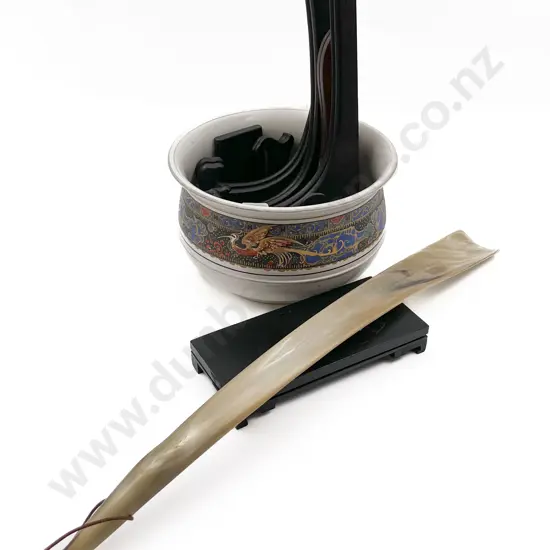 Quantity of Assorted Plate Stand Together with Shoe Horn and Chamber Pot