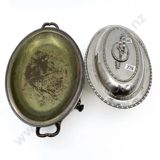 Two S/P Tureens Together with Early Carlton Ware Ceramic Liner