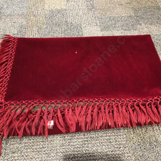 Crimson Brocade Table Cover