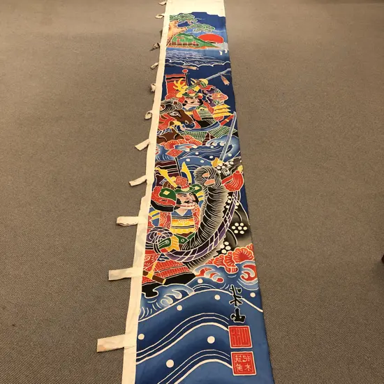 Japanese Warrior Lamp Post Banner