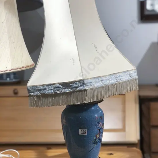 Cloisonné Vase Form Table Lamp and Shade