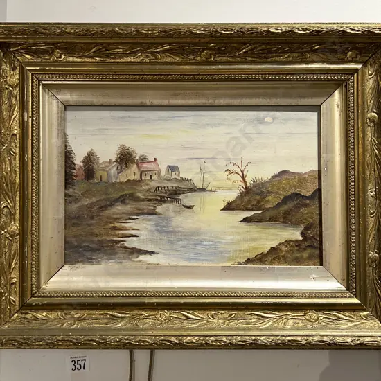Early 19th Century Naïve Estuary Scene