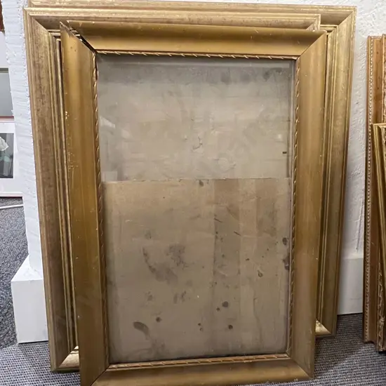 Three Empty Gilt Frames (One With Faults)