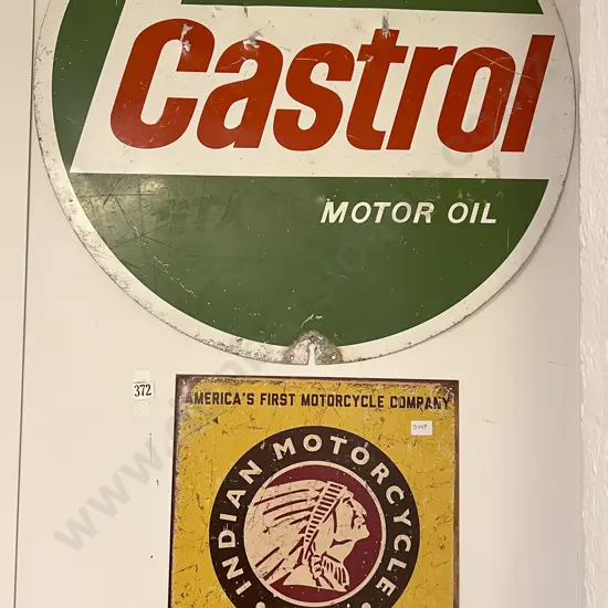 Two Vintage Tin Advertising Signs