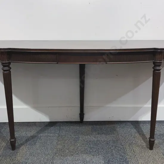 Reproduction Mahogany D End Console Table