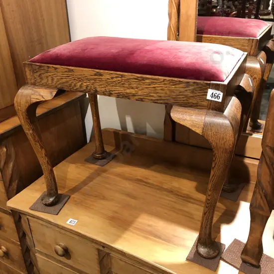 Oak Dressing Stool