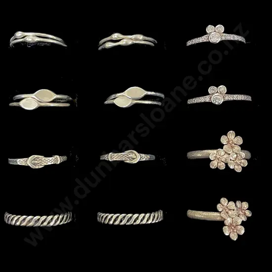 16 S/S Finger Rings