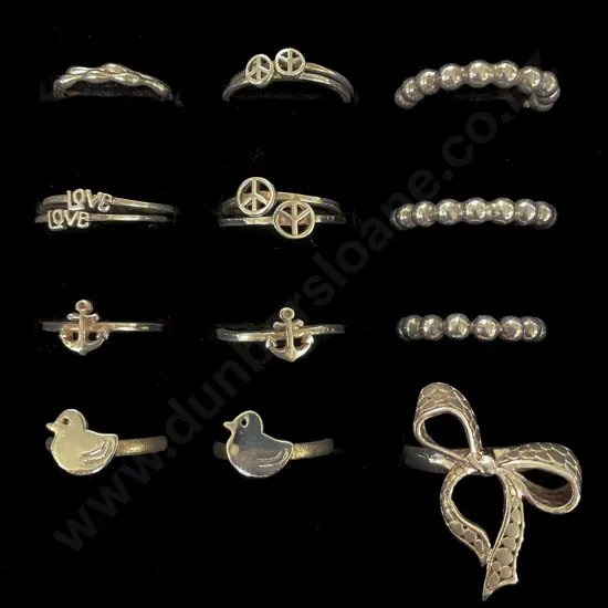 16 S/S Finger Rings