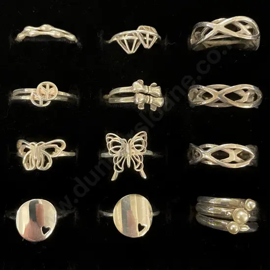 16 S/S Finger Rings