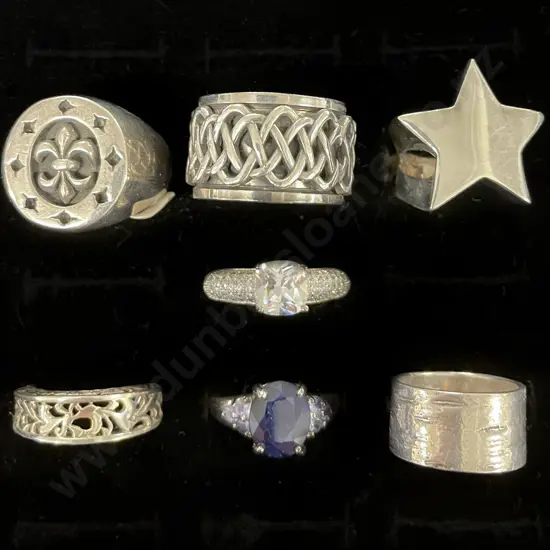 Seven S/S & Crystal Rings
