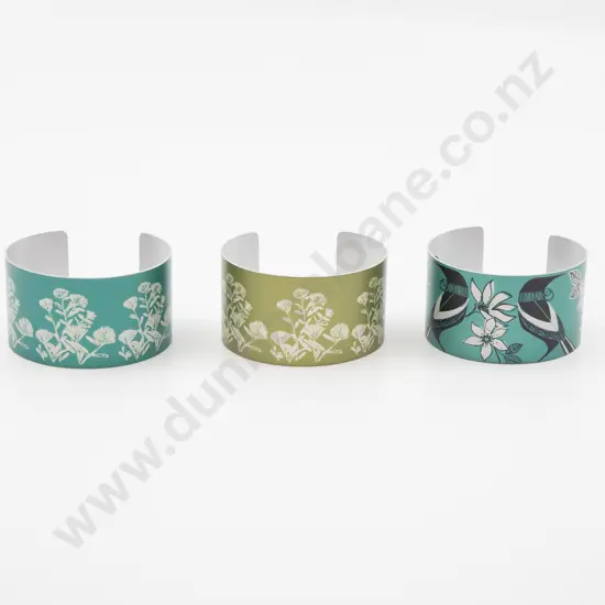 Three Jill Main NZ Handmade Wrist Cuffs