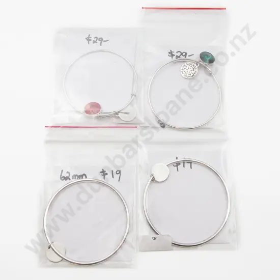 Four .925 S/S Bangles