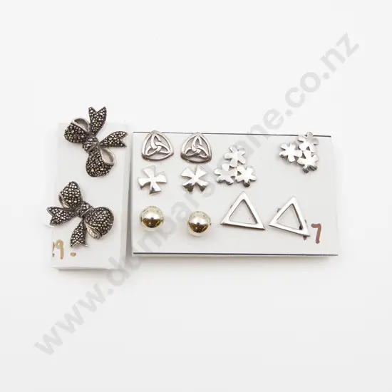 Six Pair S/S Stud Earrings