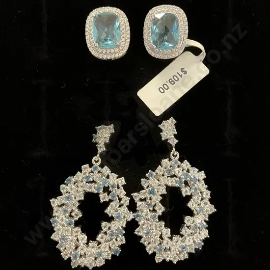 Two Pair S/S and Crystal Dress Earrings
