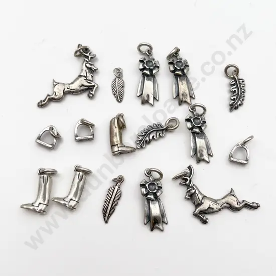 Sixteen Assorted S/S Charms