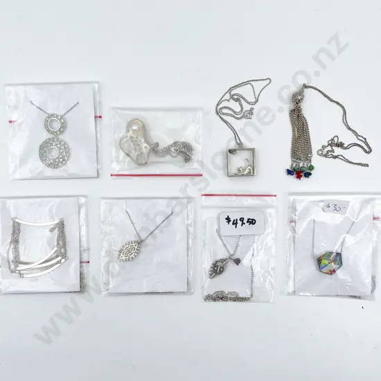 Eight S/S Pendants on Chain