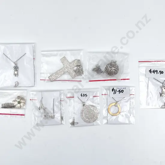 Eight S/S Pendants on Chain