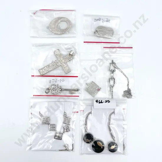 Eight S/S Pendants on Chain