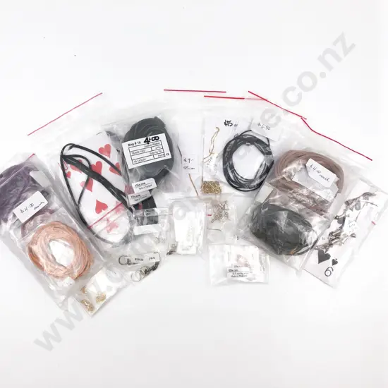 Small Assortment Jewellery Findings and leather chain