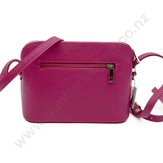 Made in Italy Pink Leather Across Body Strap Bag