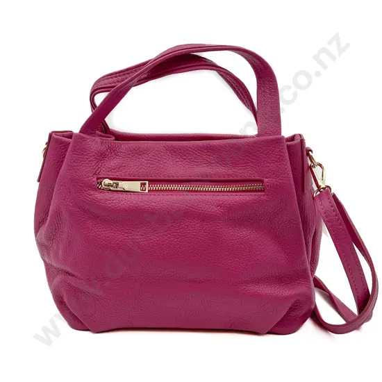 Made in Italy Pink Leather Across Body Strap Bag