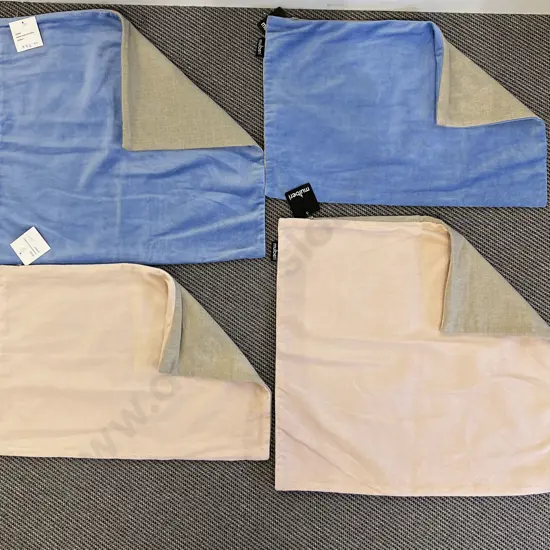 Four Velvet and Linen Cushion Covers