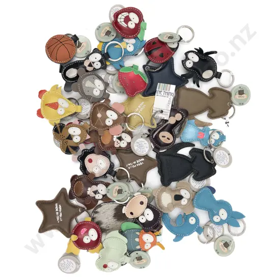 Qty Novelty Leather Key Ring Holders