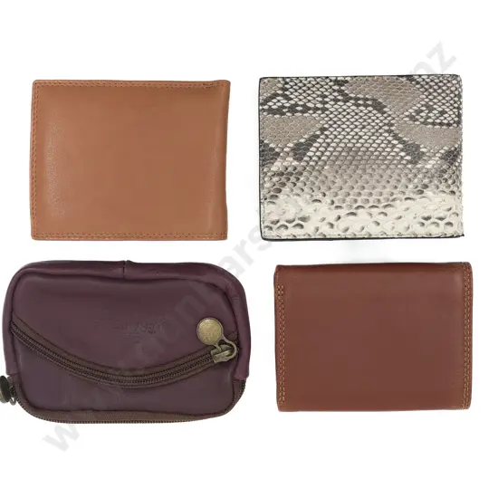 Three Leather Wallets and Purse