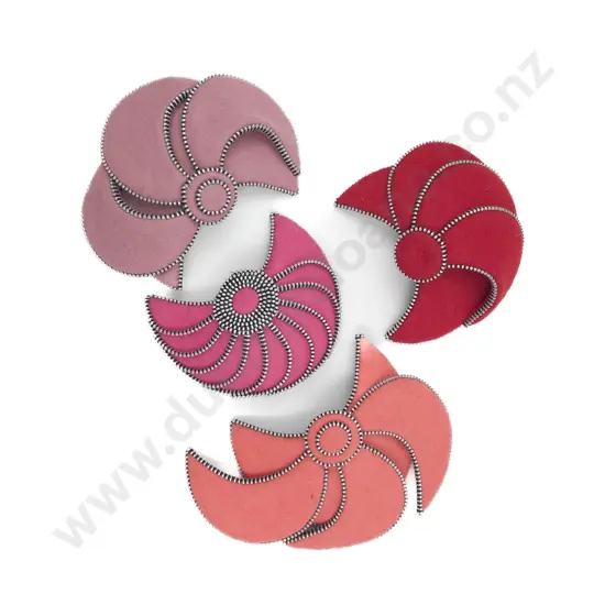 Four Art Deco Style Felt and Steel Fascinators