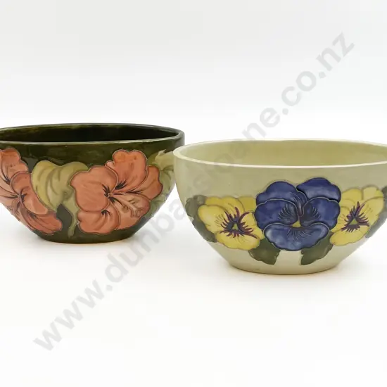 Two Moorcroft Boat Shaped Bowls