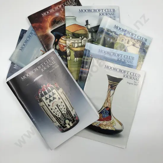 Box of Moorcroft Collector's Club Newsletters 1988-2019