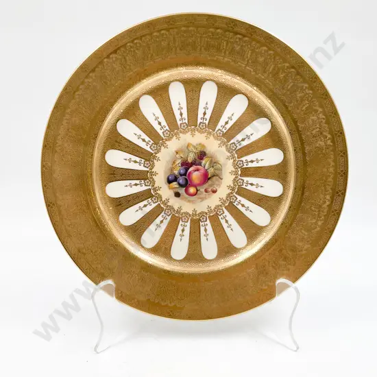 Aynsley Gilt and Fruit Decorated Plate