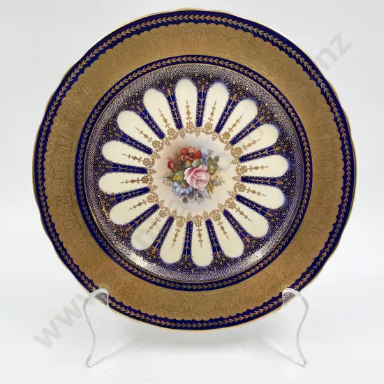 Aynsley Gilt and Floral Decorated Plate