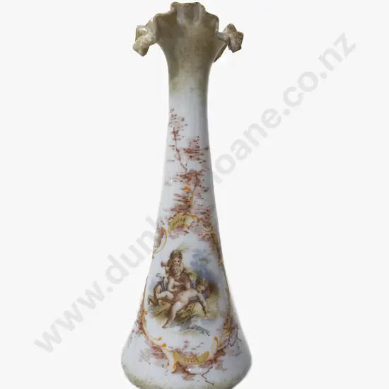 Late Victorian Milk Glass Vase