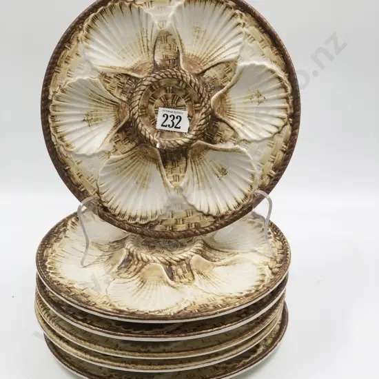 French Langchamp Six Scallop Plates