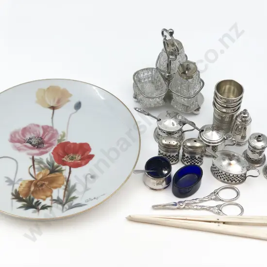 Quantity of Assorted Including Cruet Set and Various S/P Condiments Together with Grape Scissors etc
