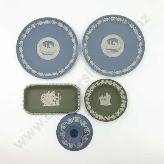 Five Pieces of Wedgwood Including Candle Holder