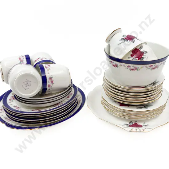 Two Floral Decorated Part Tea Sets Including Royal Albert
