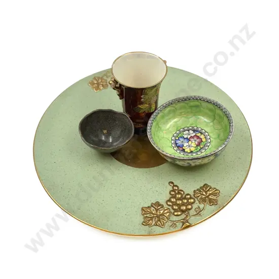 Large Carlton Ware Plate Together with Maling Bowl and Two Others