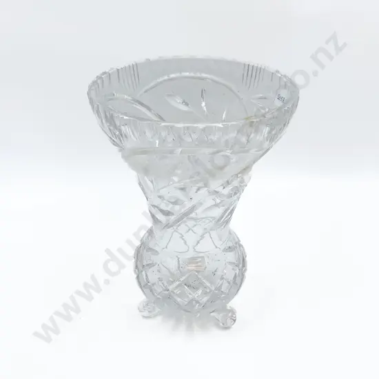 Large Footed Crystal Vase
