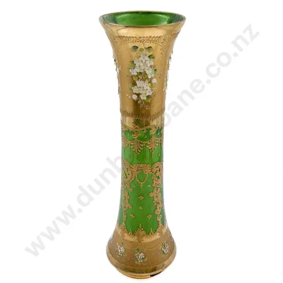 Large Venetian Green Glass Vase