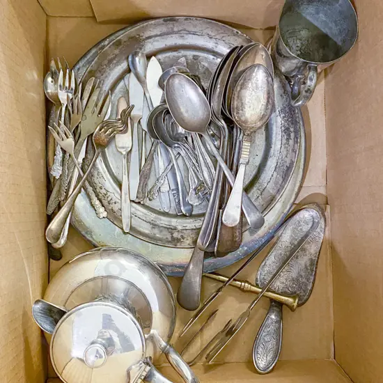 Box of Assorted S/P Including Cutlery